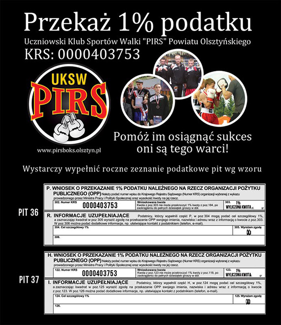1% podatku dla klubu boksowego Olsztyn